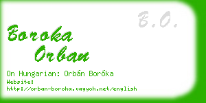 boroka orban business card